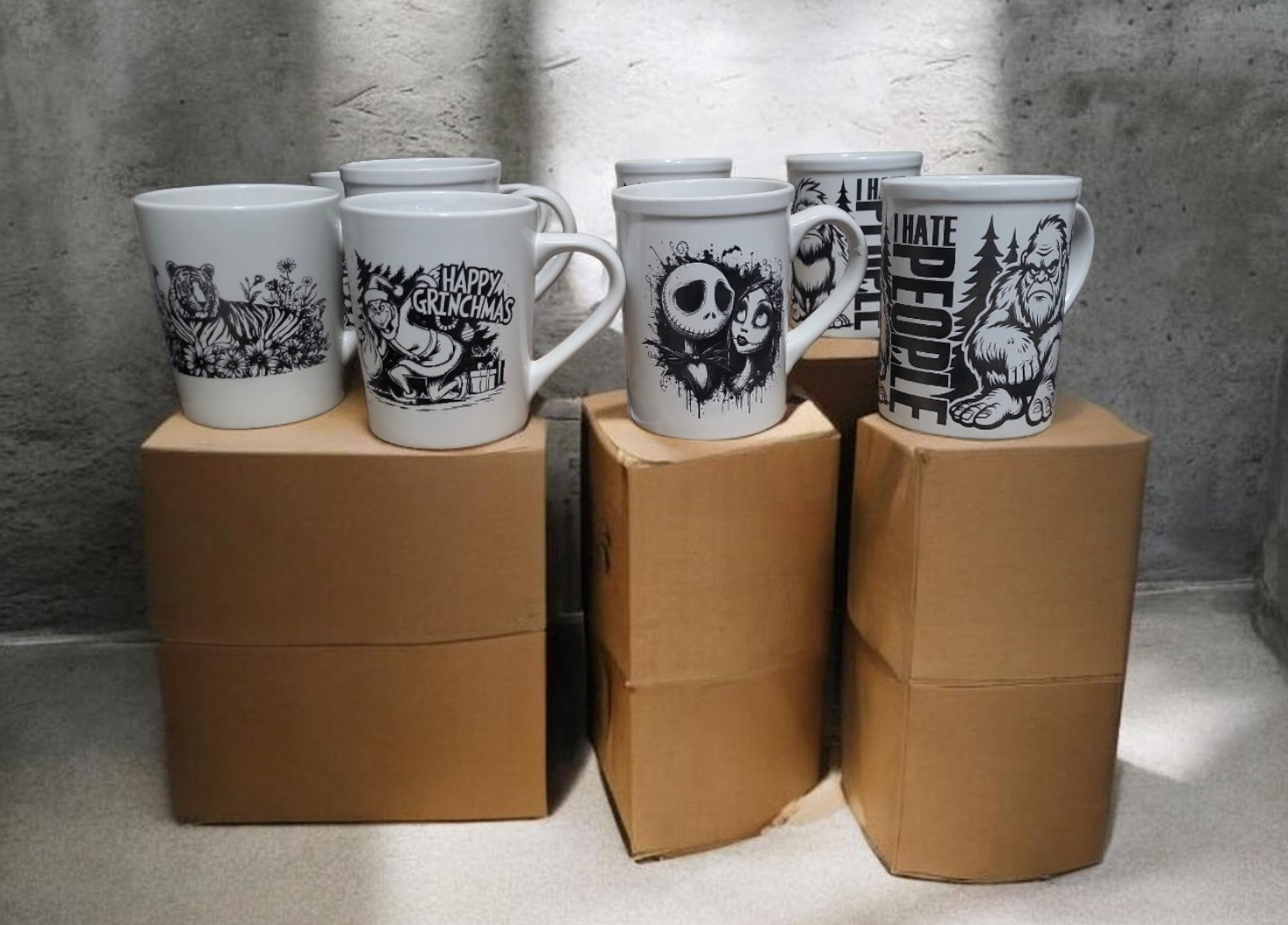 Laser engraved coffee mugs